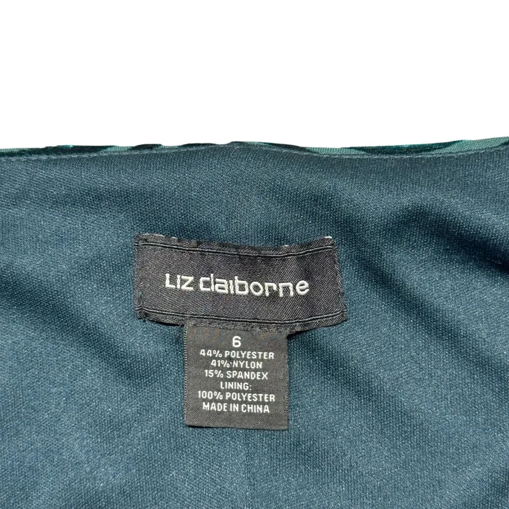 Liz Claiborne Green Burnout Velvet Bell Sleeve Dress 6 Fairy Grunge  Whimsigoth‎